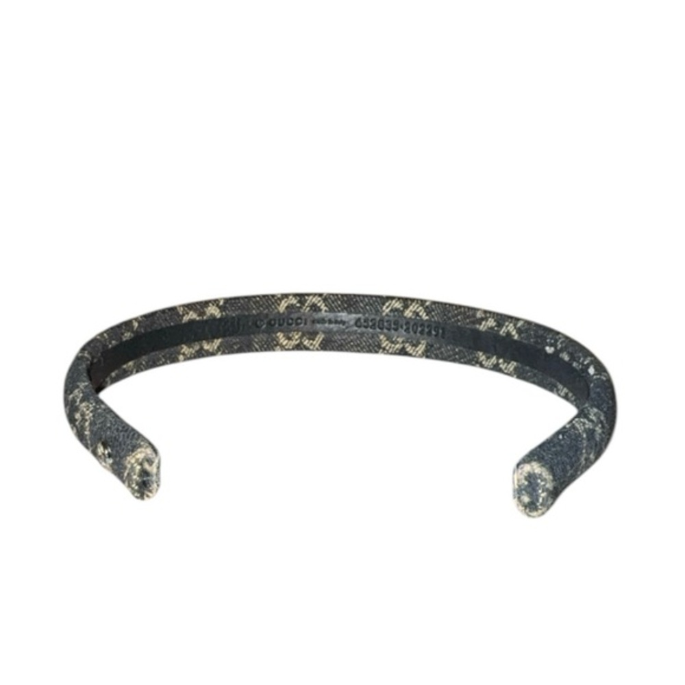 Gucci GG Black Canvas Denim Logo Headband‎ - Picture 4 of 7